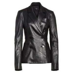Theory Bristol Leather Blazer